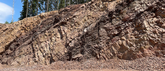 Bild som visar bergvägg från undersökningsområdet. Bild som visar bergvägg från undersökningsområdet.