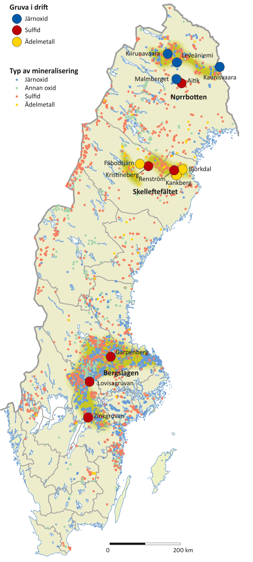 Karta Sverige.