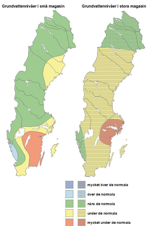 Grundvattennivåer månadsskiftet september–oktober