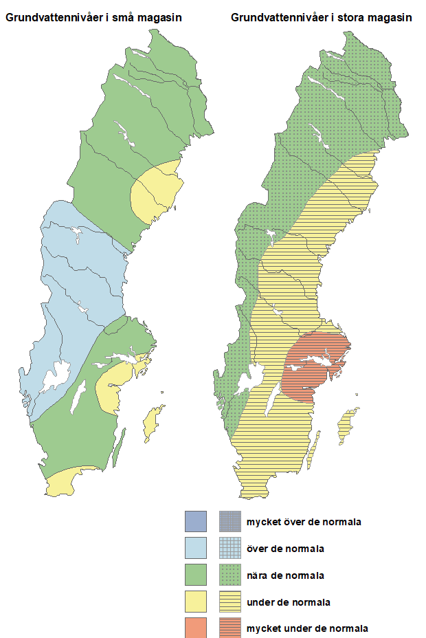 Grundvattennivåer i månadsskiftet oktober–november 2019