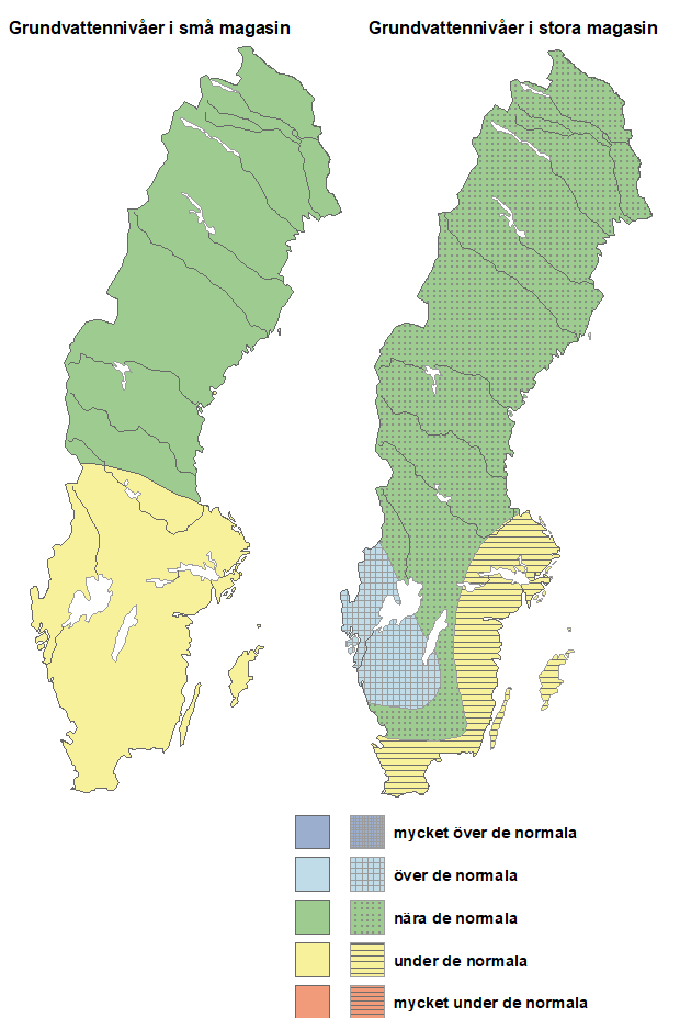 Grundvattennivåer i maj 2020