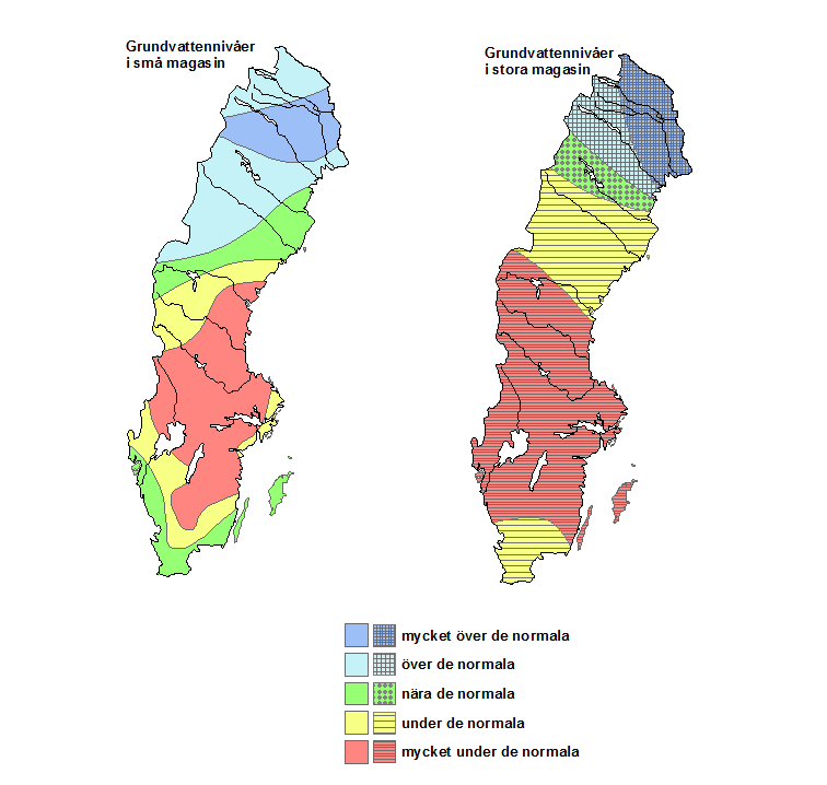 Grundvattenniv&aring;er juli 2017 - kartor