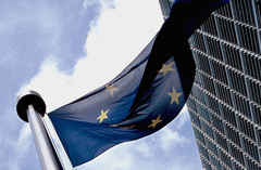 EU:s flagga. Foto.