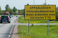 Skylt för vattenskyddsområde