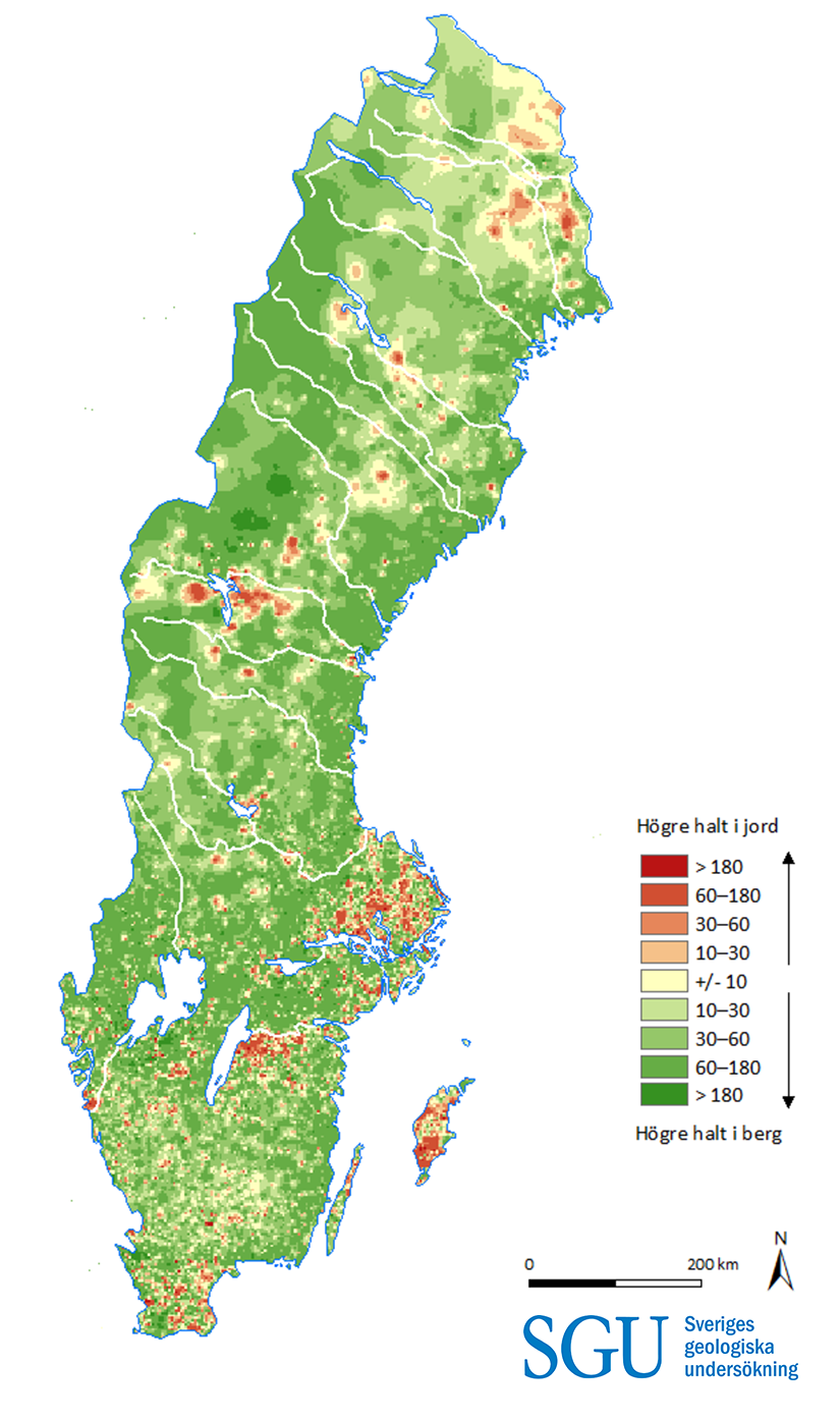 Karta över alkalinitet.
