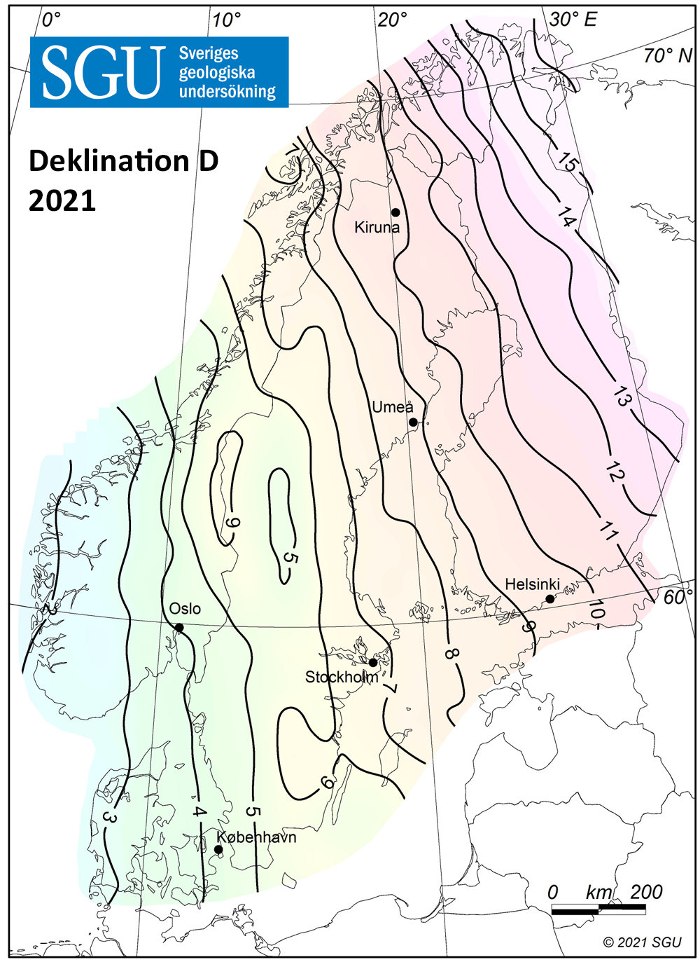 Magnetisk missvisning 2021