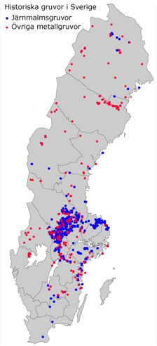 Gruvor I Sverige Karta | Karta 2020