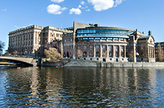 Riksdagshuset i Stockholm. Foto.