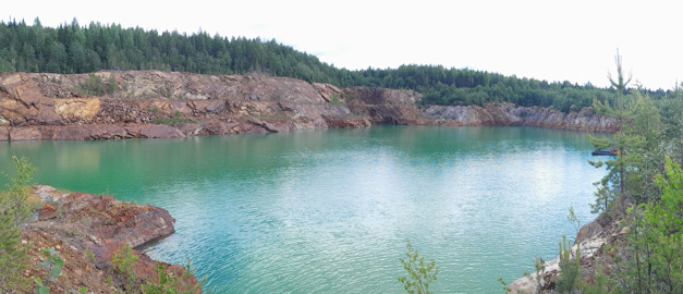 Image showing an open pit from the Woxna mine close to the town Edsbyn. Photo: Pauline Jeanneret Image showing an open pit from the Woxna mine close to the town Edsbyn. Photo: Pauline Jeanneret