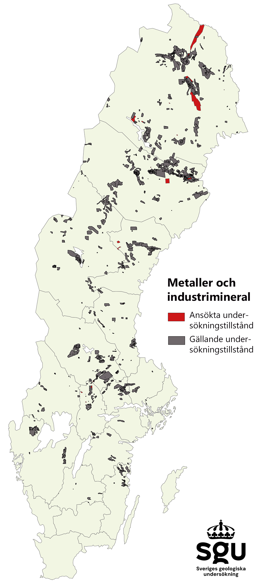 Karta över undersökningstillstånd.