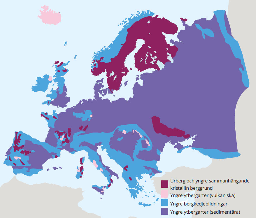 Bild på Europas berggrund