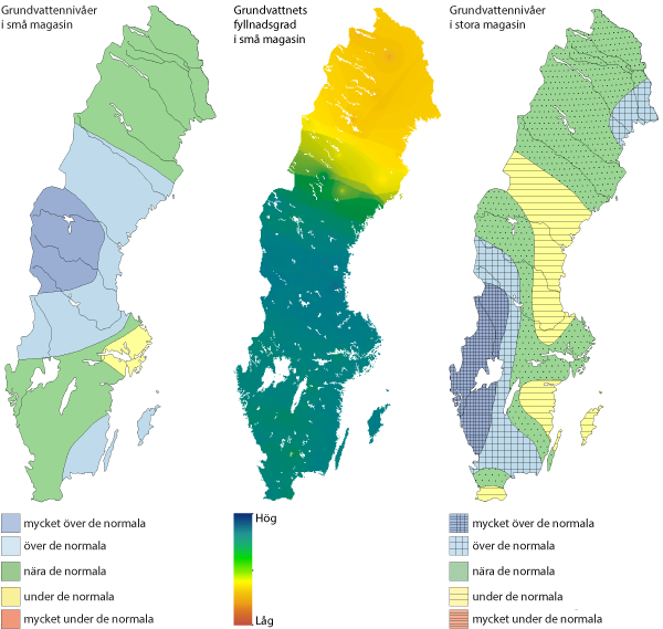 Grundvattennivåer i april 2015
