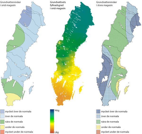 Grundvattennivåer i augusti 2015