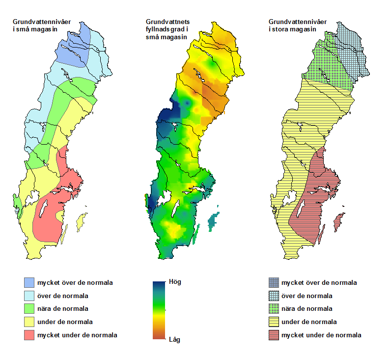 Grundvattenniv&aring;er i april.