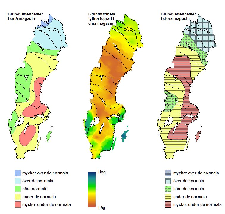 Grundvattennivåer i februari.