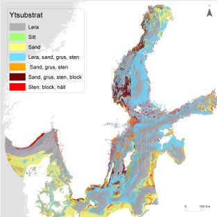 Geologisk substratkarta &ouml;ver hela Sveriges havsomr&aring;de 