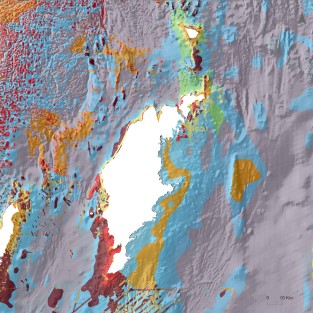 Geologisk substratkarta &ouml;ver havsomr&aring;det runt Gotland.