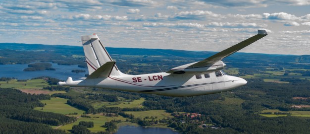 Aircraft for geophysical aerial surveying. Photo. Aircraft for geophysical aerial surveying. Photo.
