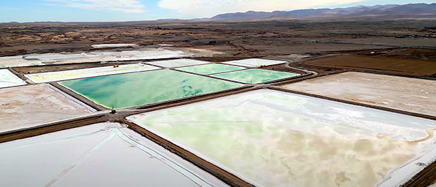 Bild på litiumproduktion.