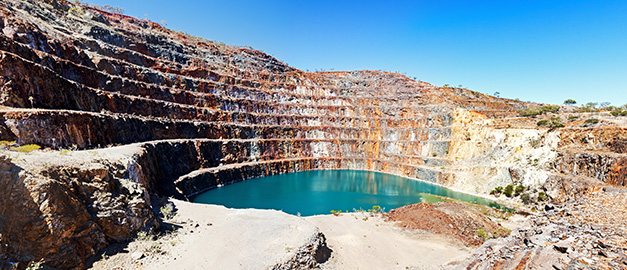 Bild på avvecklad urangruva.