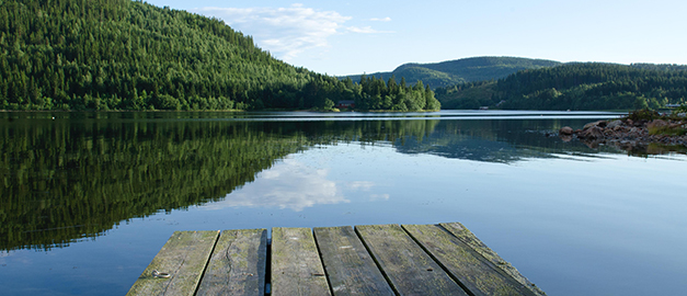 En brygga i en sjö En brygga i en sjö