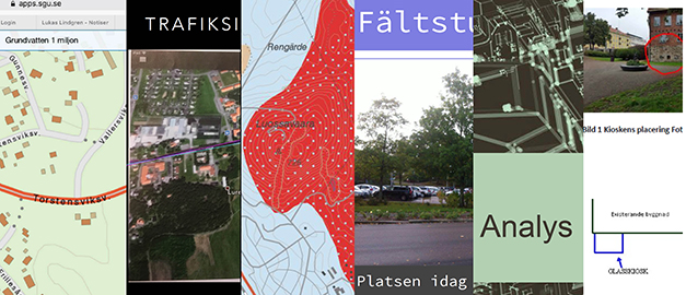 Montage med detaljer ur de vinnande bidragen