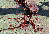 Bilden visar en jorddjupskarta med så kallad 3D-effekt.