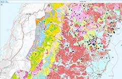 Section of a map from the map viewer Bergets ålder. Illustration.