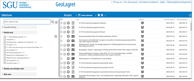Bild på Geolagret. Bild på Geolagret.