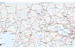 Section of a map from map viewer. Illustration.