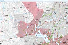 Section of a map from the map viewer Malm och mineral. Illustration.