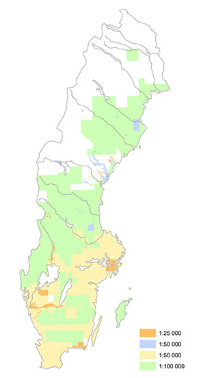 Täckningsgrad för jordartsinformation