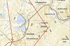 Karta över ett riksintresse.