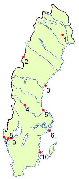 Sveriges älvar Karta | Karta